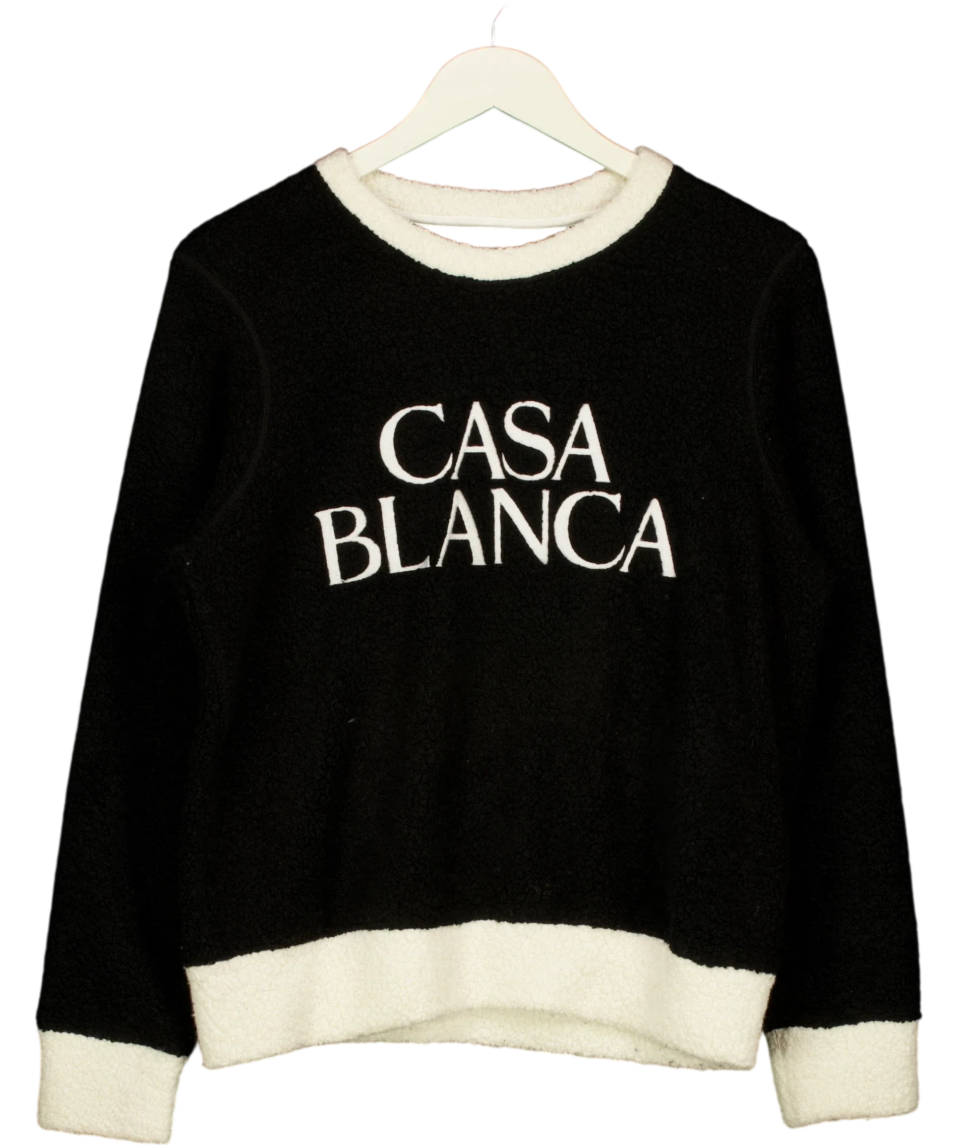 CasaBlanca Black Tennis Club Boucle Embroidered Jumper, size UK S — front