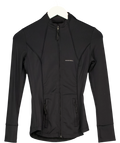 WANDERDOLL Black Fitted Zip-Up Performance Track Jacket Black, size UK XS — front