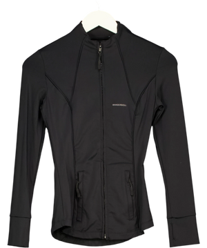 WANDERDOLL Fitted Zip-up Performance Track Jacket Black UK XS