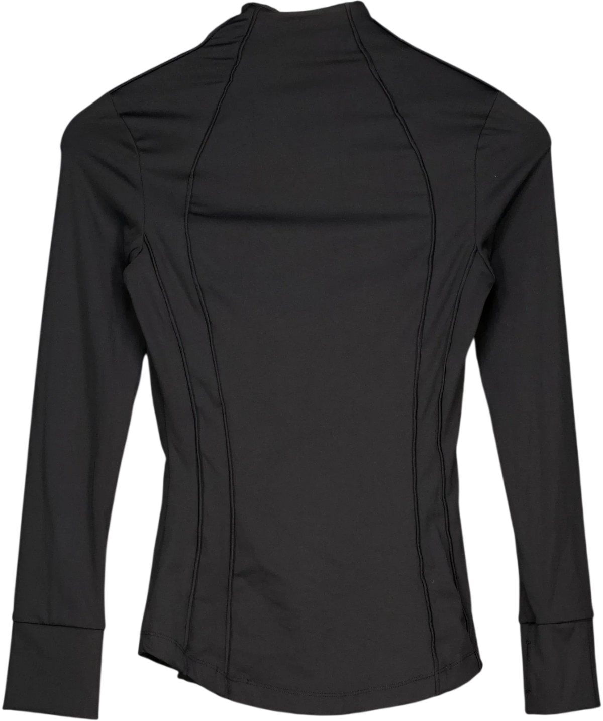 WANDERDOLL Black Fitted Zip-Up Performance Track Jacket Black, size UK XS — back