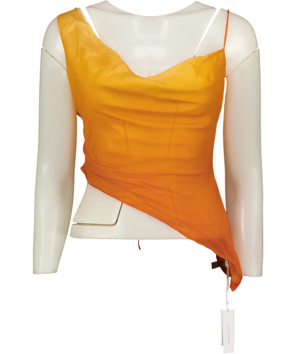 Bydee Orange Zunara Top, size UK XS — front