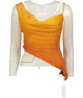 Bydee Orange Zunara Top, size UK XS — front