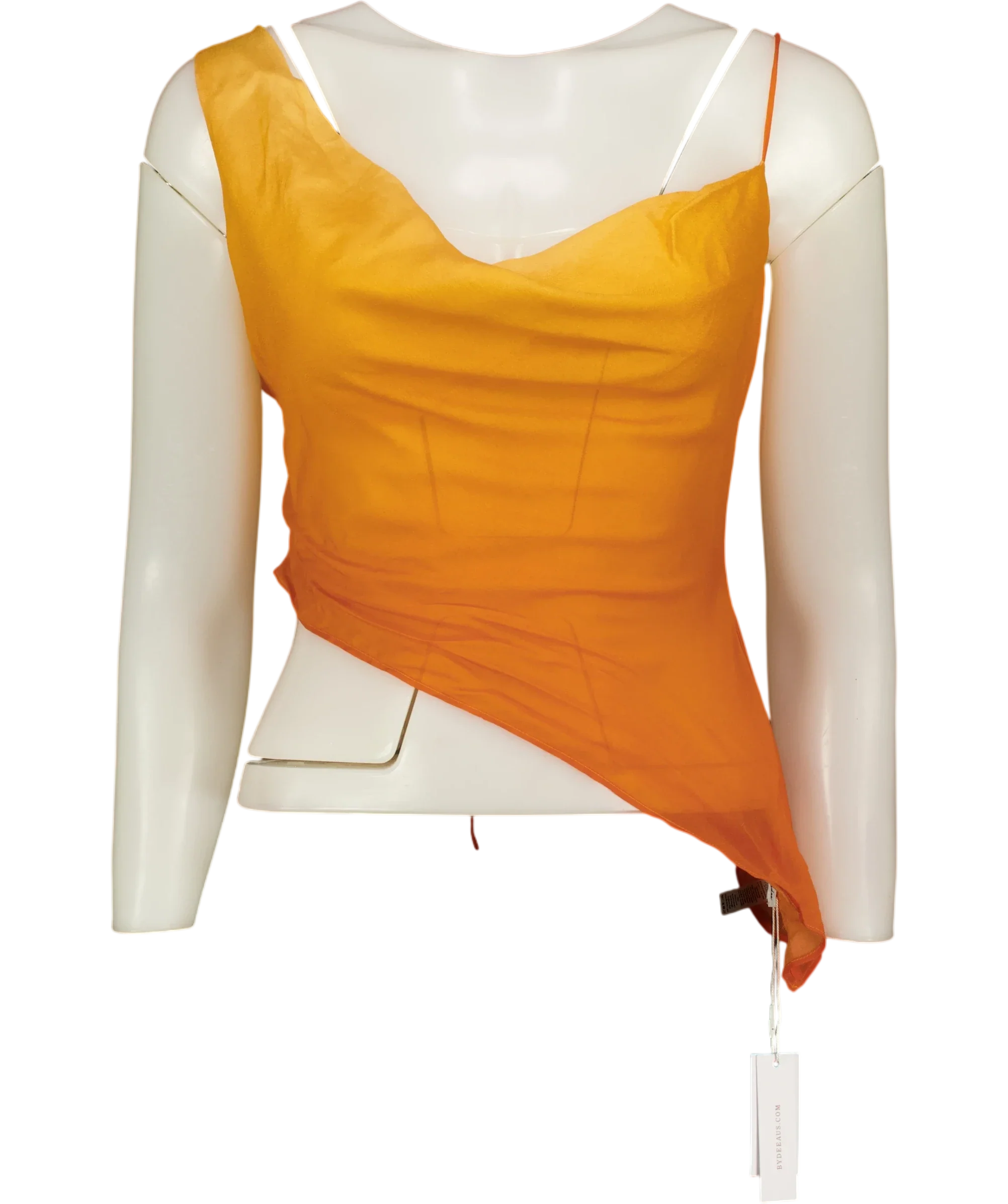 Bydee Orange Zunara Top, size UK XS — front