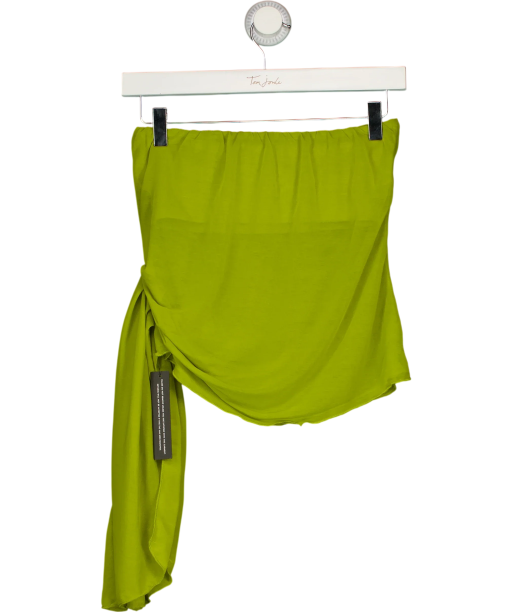 WHITE FOX Green Sheer Intent Strapless Top Chartreuse green, size UK XS — back