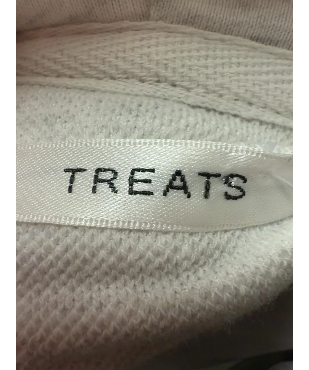 Treats Grey Cropped Zip-Up Hoodie Grey, size UK S — detail