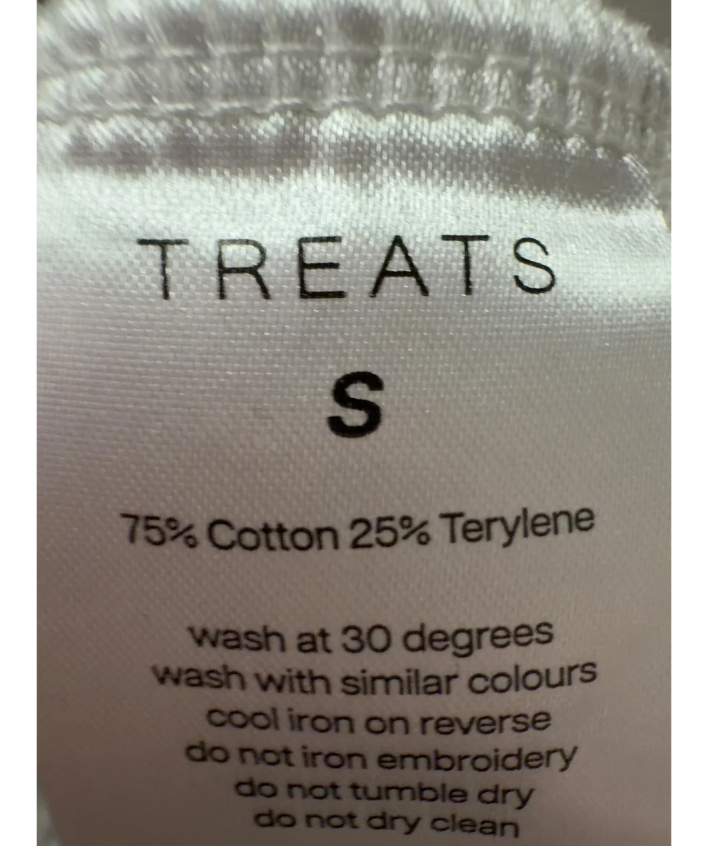 Treats Cropped Zip-up Hoodie Grey UK S — Size