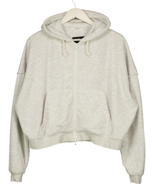 Treats Cropped Zip-up Hoodie Grey UK S