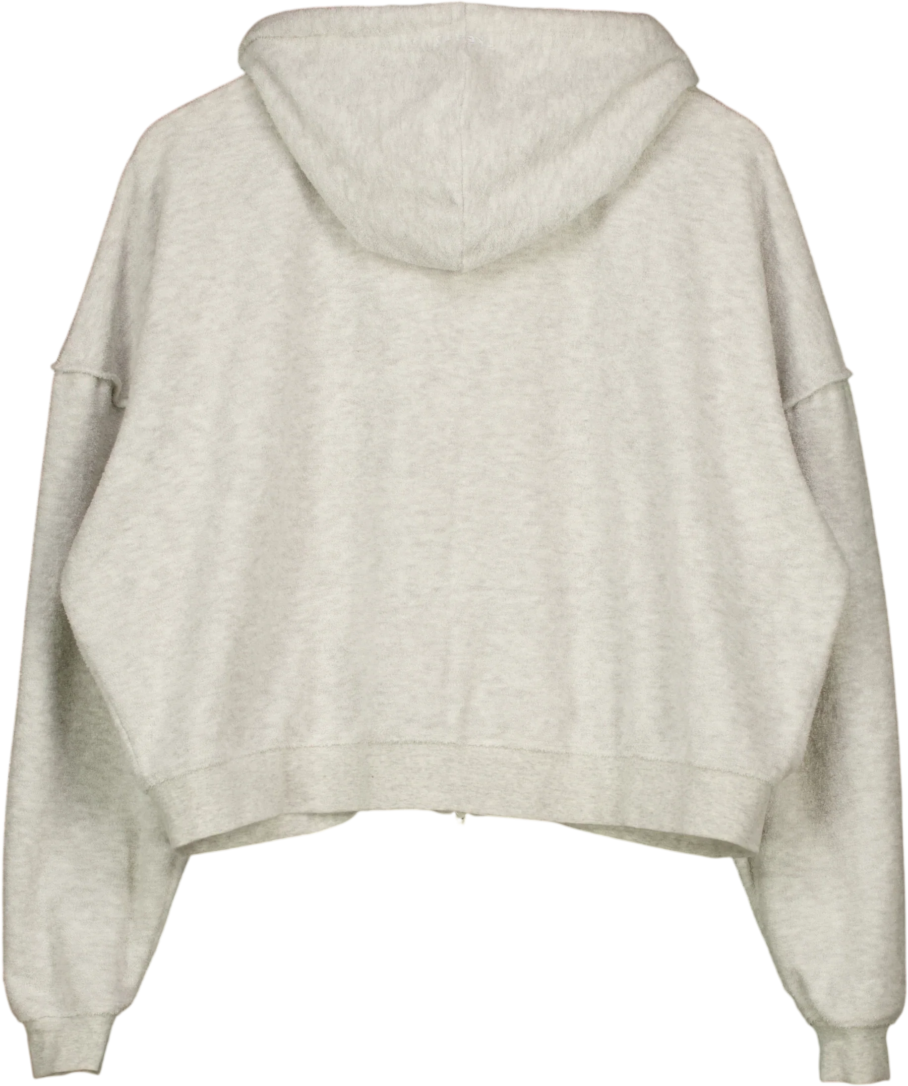 Treats Grey Cropped Zip-Up Hoodie Grey, size UK S — back