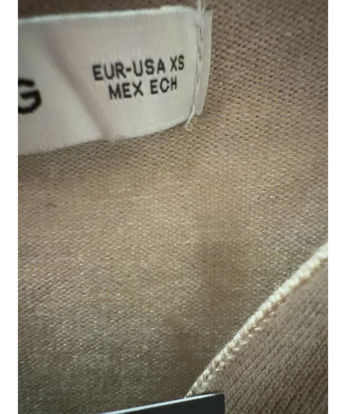 MNG Beige Oatmeal Knit Long Sleeved Polo Jumper UK XS — Size