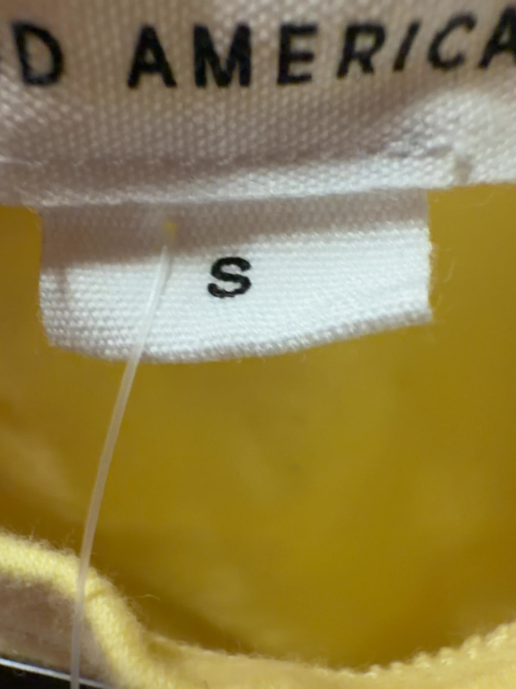 Good American Yellow GT0346VN, size UK S — care label