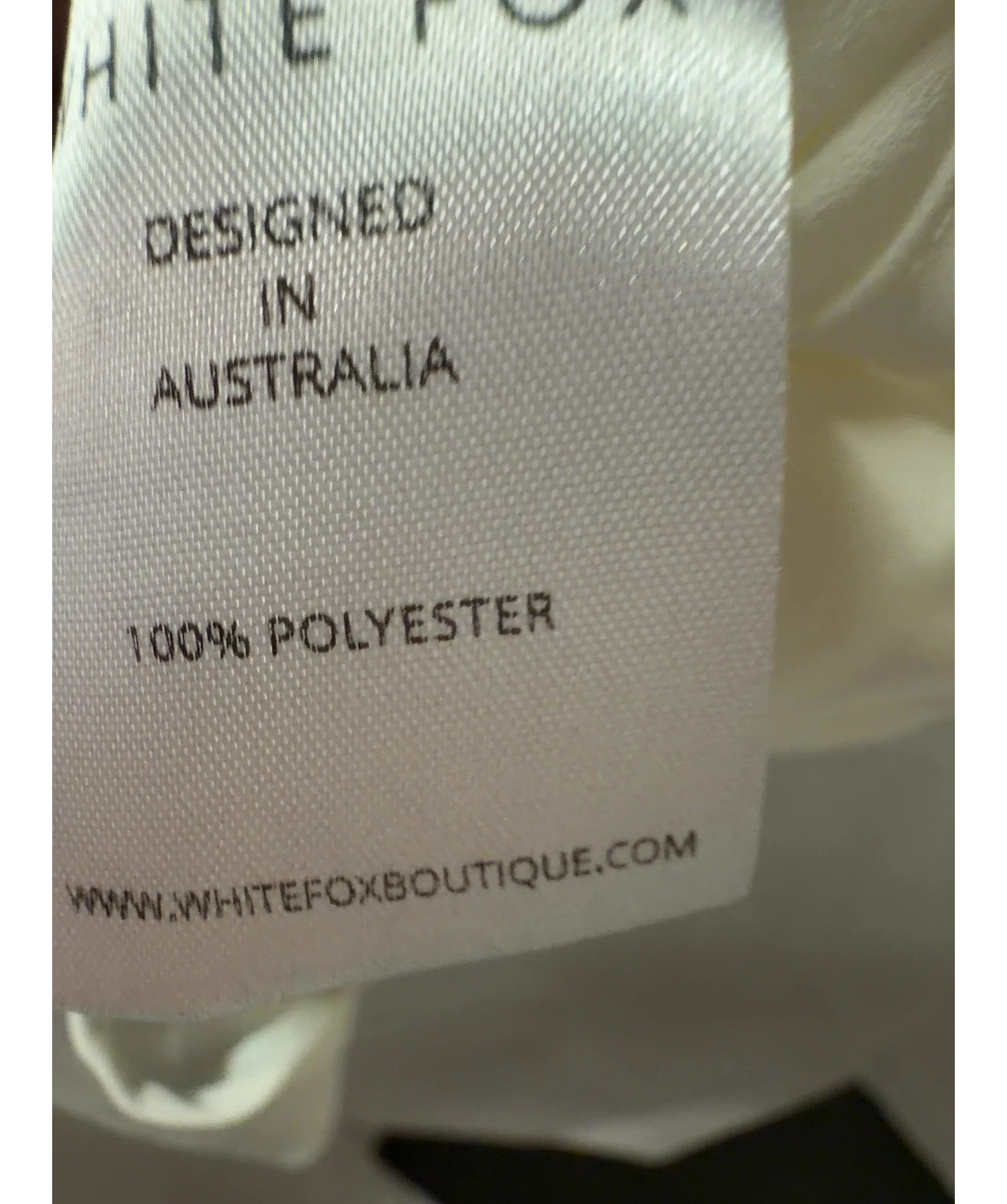 WHITE FOX White Cream Off White Strapless Mesh Crop Top, size UK XS — label