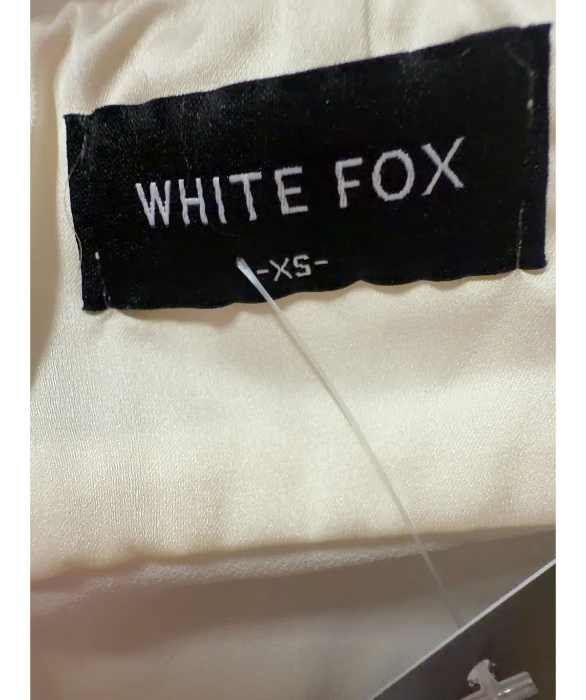 WHITE FOX Cream Off White Strapless Mesh Crop Top UK XS — Size