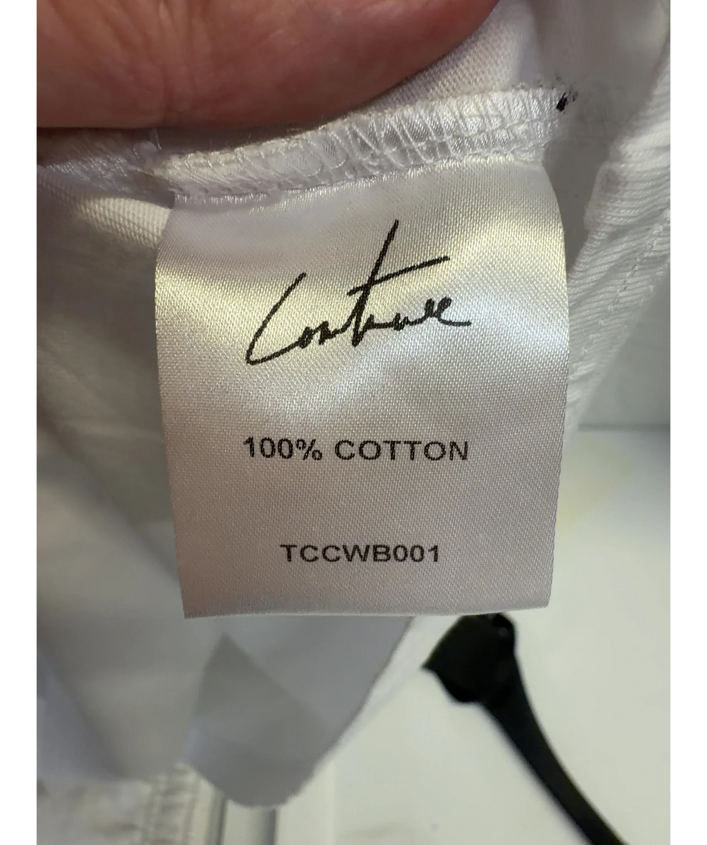 Couture White White Graphic Logo t-shirt, size UK 6 — label