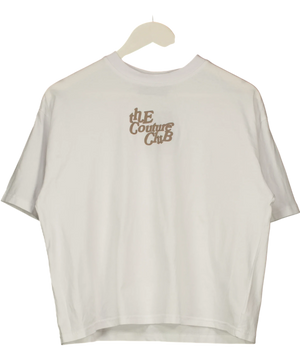 Couture White Graphic Logo T-shirt UK 6