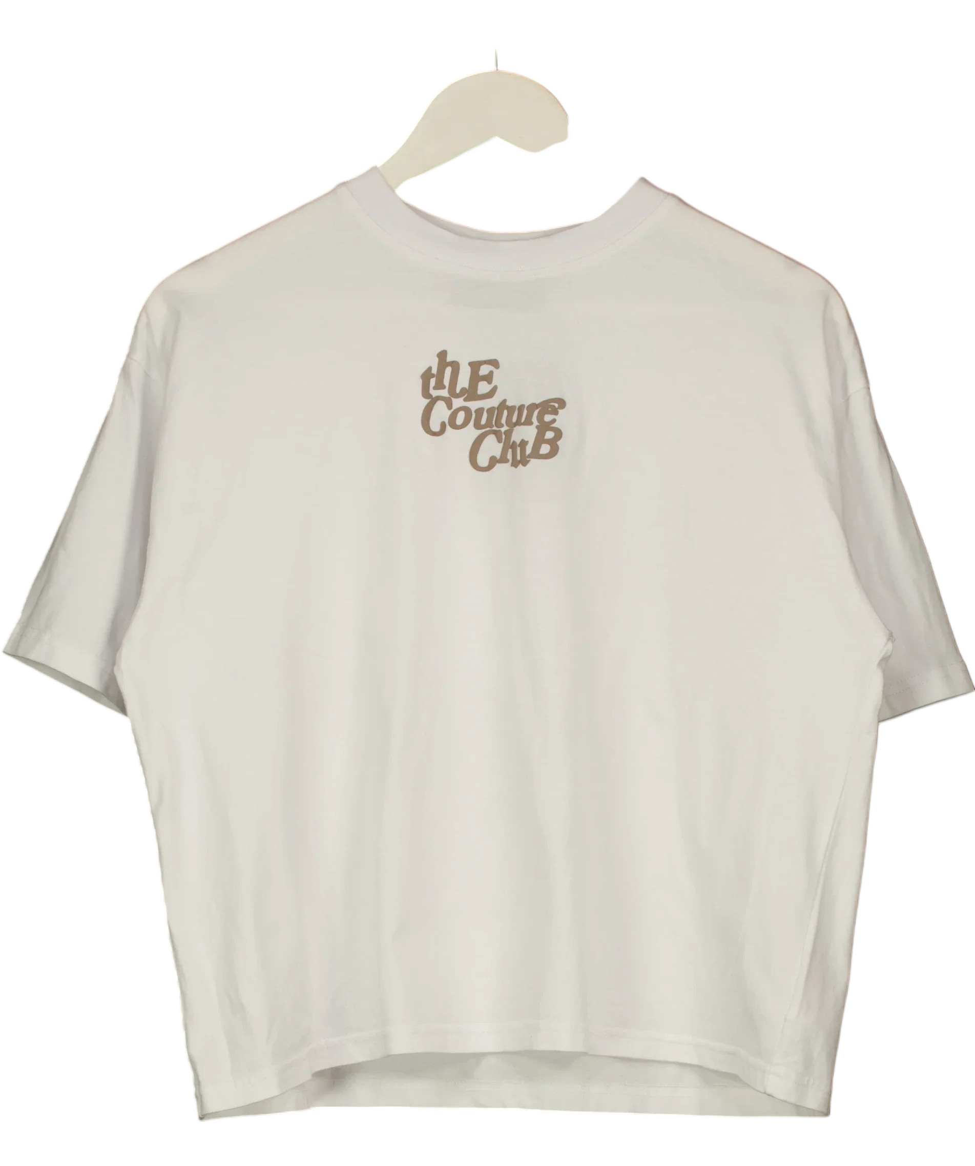 Couture White White Graphic Logo t-shirt, size UK 6 — front