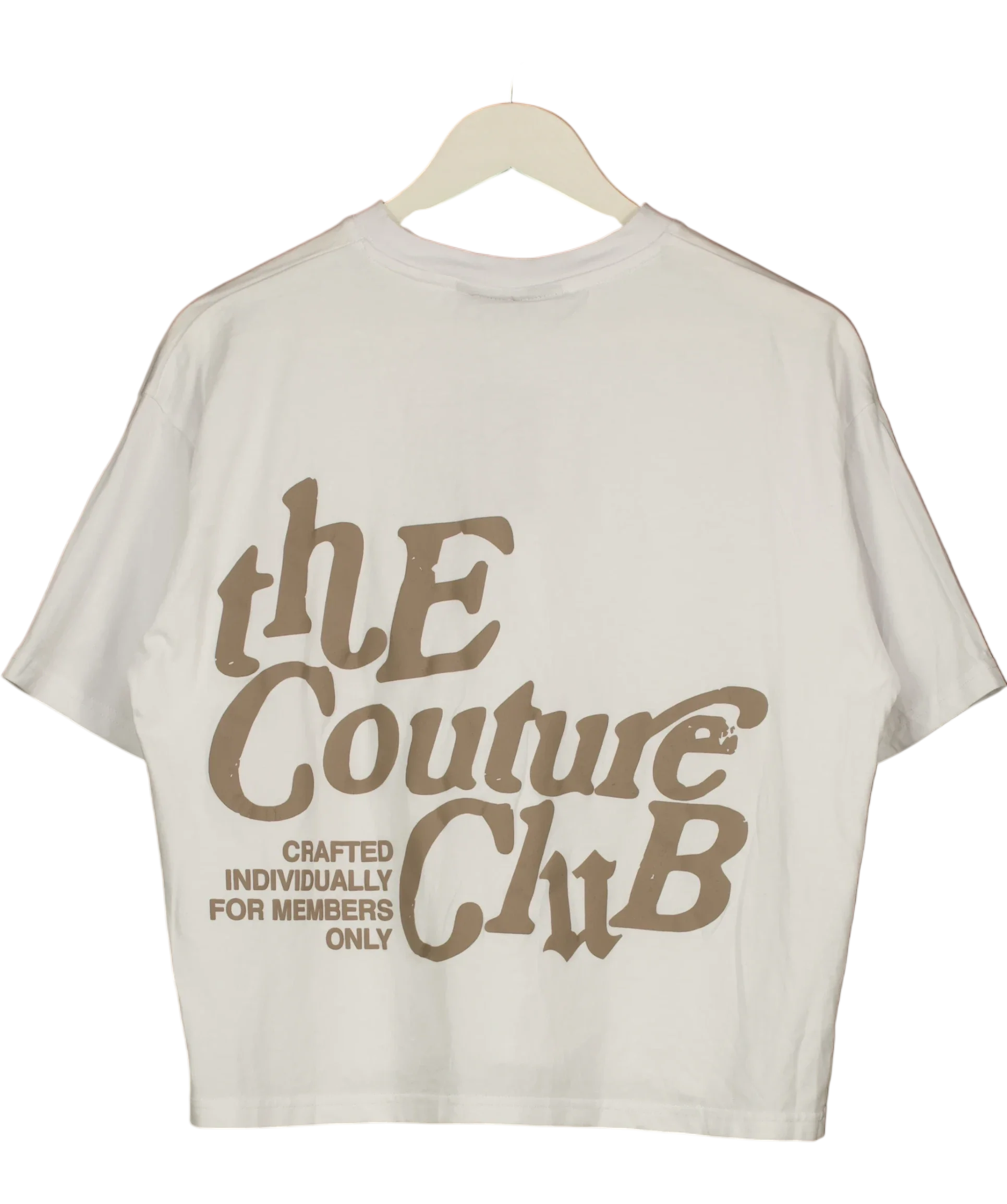 Couture White White Graphic Logo t-shirt, size UK 6 — back