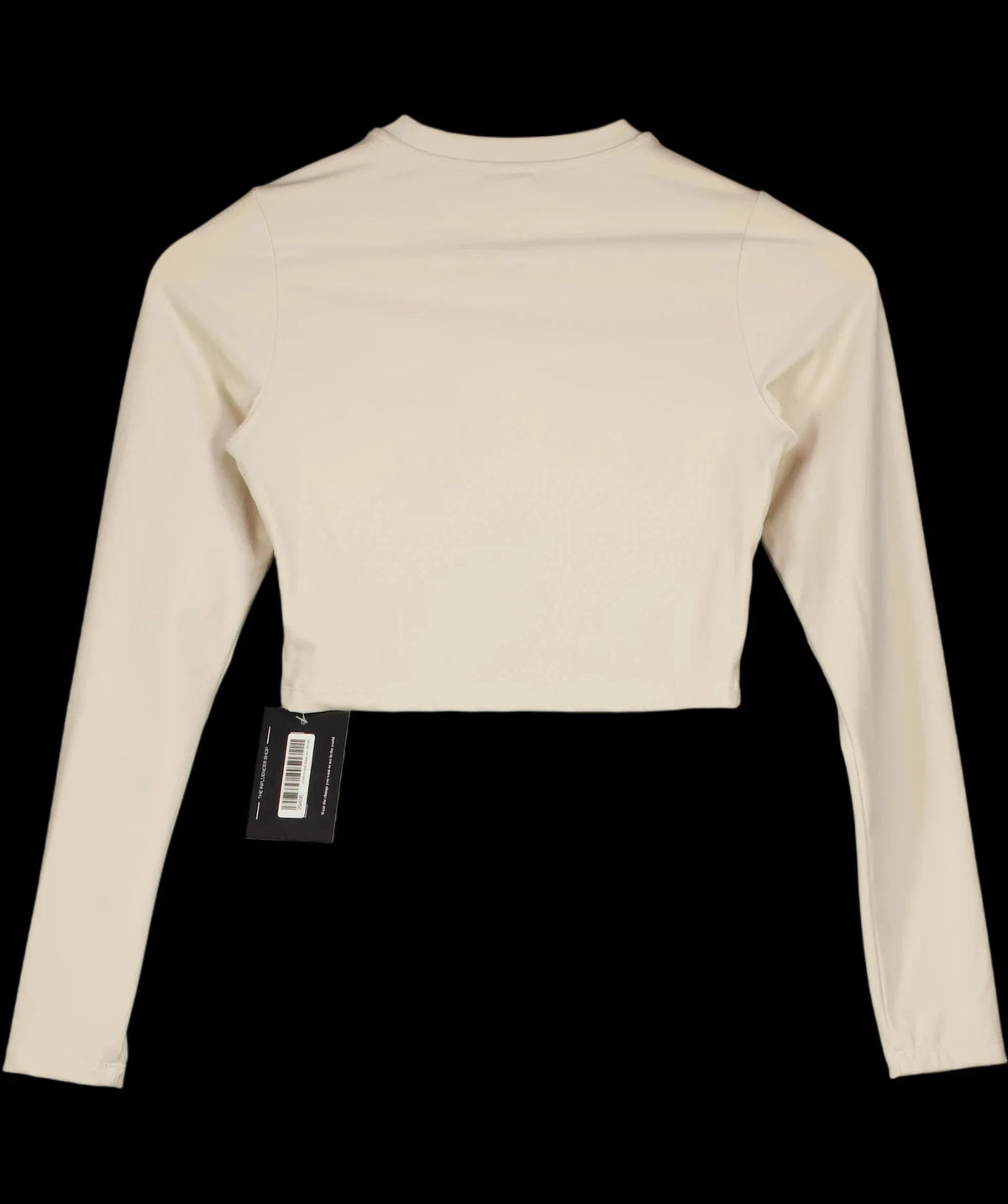 NKD Apparel Beige Long Sleeve Basic Crop Tee Sand BEIGE, size UK S — label