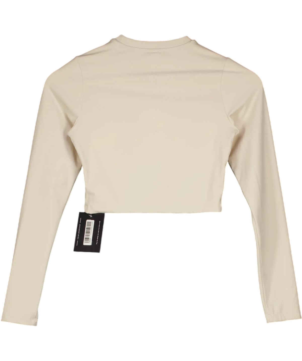 NKD Apparel Beige Long Sleeve Basic Crop Tee Sand BEIGE, size UK S — back
