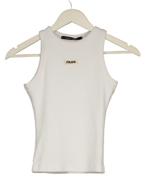 Milana Studios Core Ribbed Racer Vest White UK S