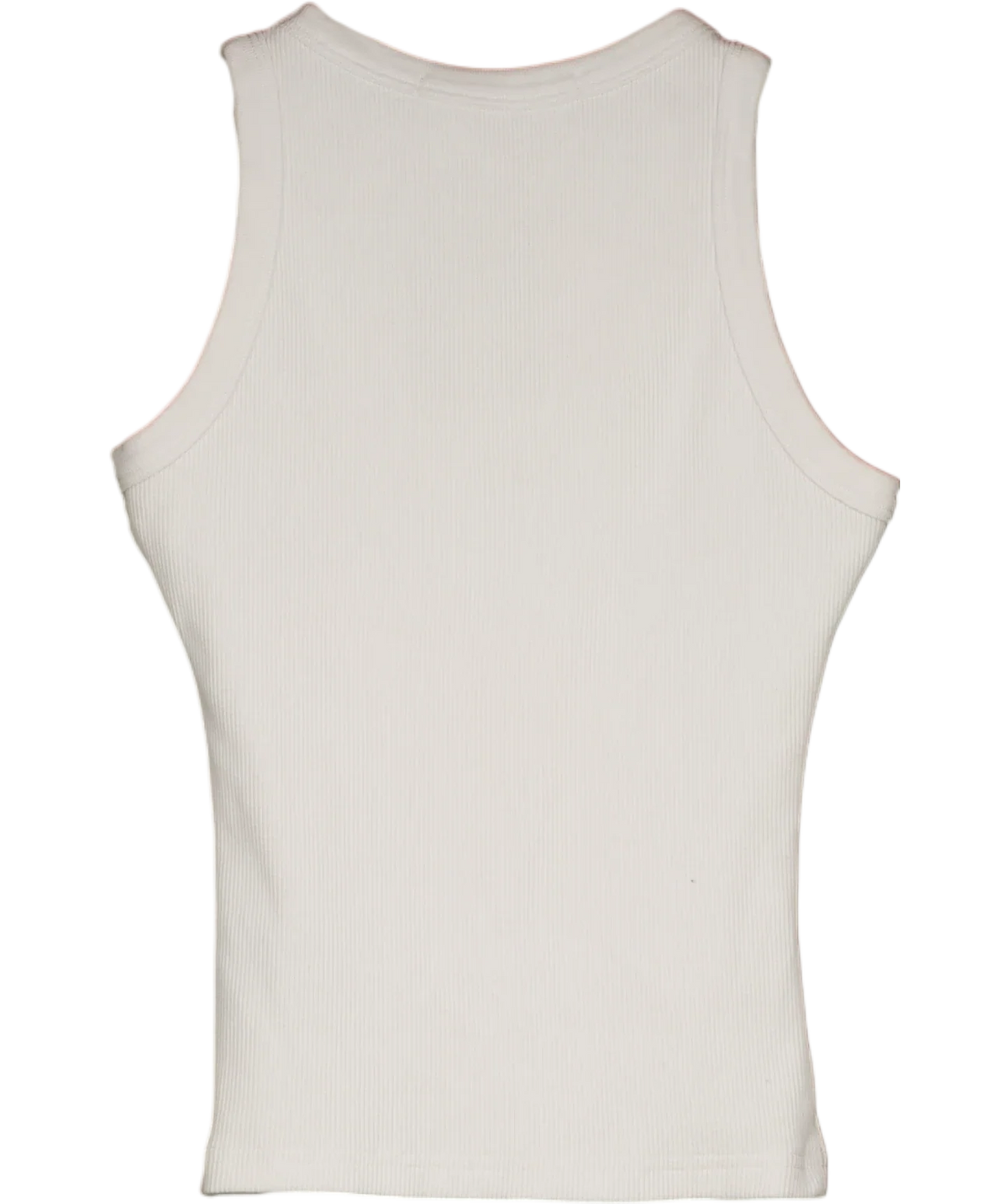 Milana Studios White Core Ribbed Racer Vest White, size UK S — back