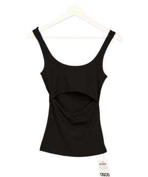ASOS Black Cut-out Back Tank Top UK XS