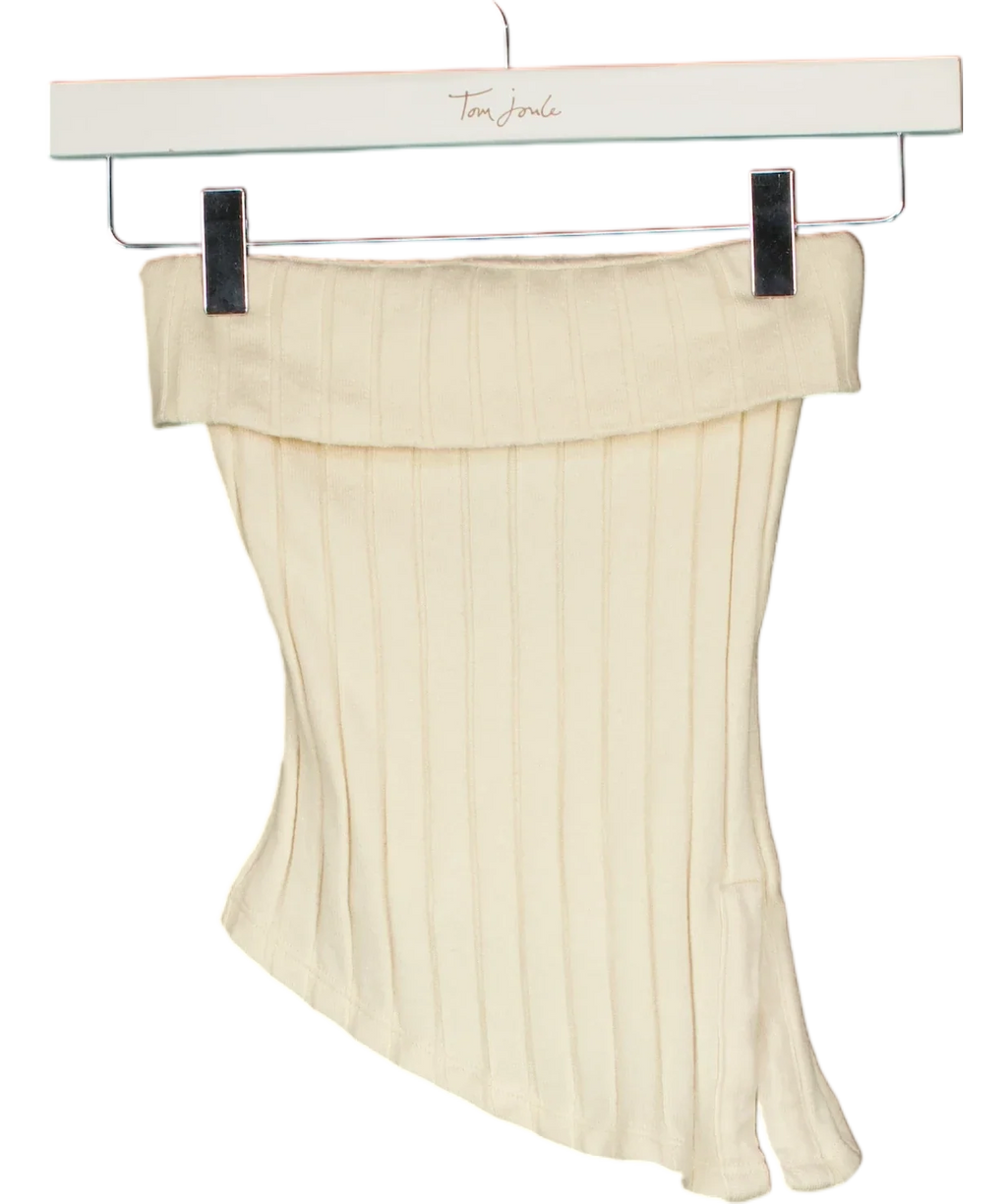 Bershka Cream Colour, size UK XS — front