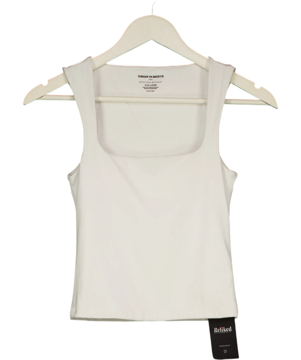 The Couture Club Beige Square Neck Sculpting Vest Stone BEIGE, size UK 8 — front