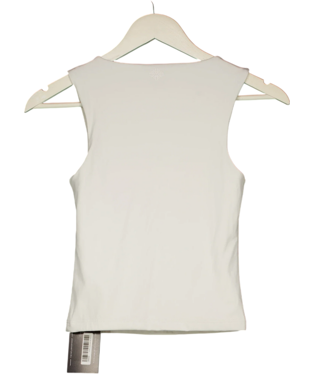 The Couture Club Beige Square Neck Sculpting Vest Stone BEIGE, size UK 8 — back