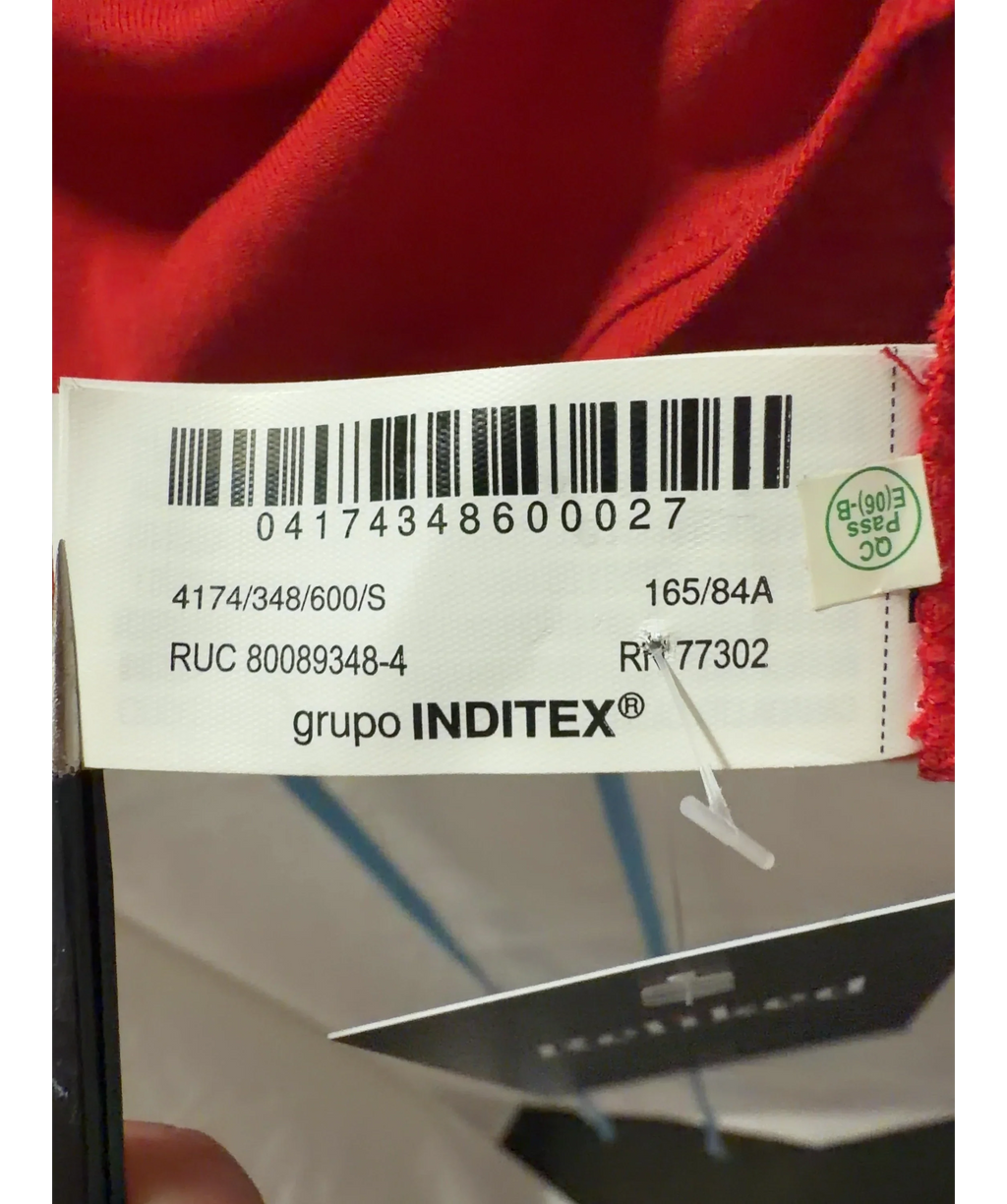 ZARA Double Effect Red T-shirt And Light Blue Halter Layer Set UK S — Materials