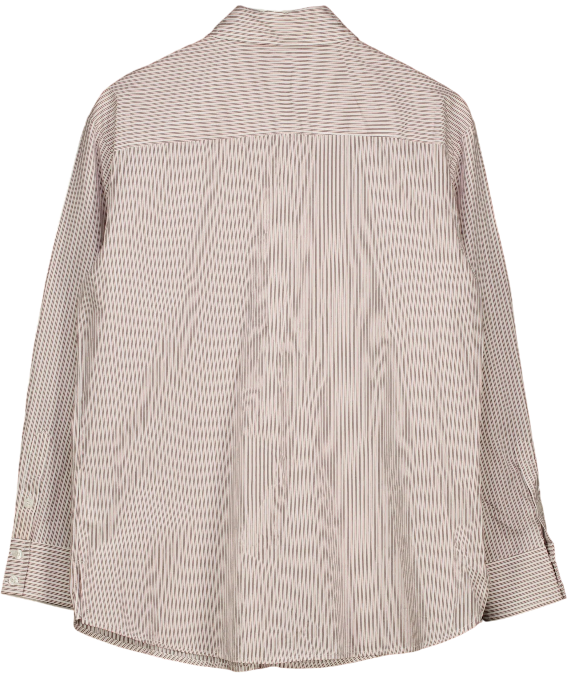 Guess White Lauriane Beige and White Striped Logo Shirt, size UK S — back