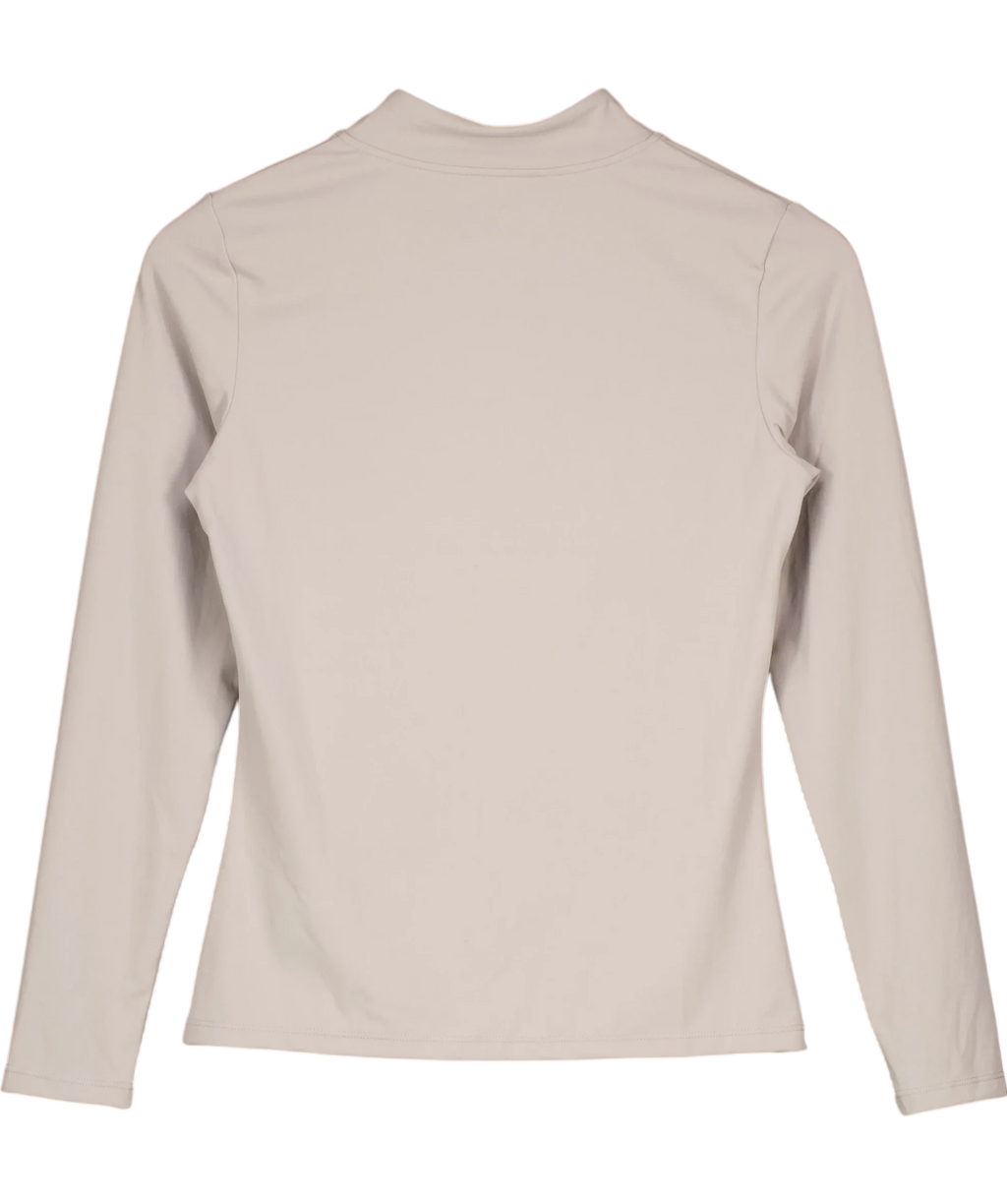 NKD Apparel Grey Ash Grey Sportive Zip Top, size UK S — back