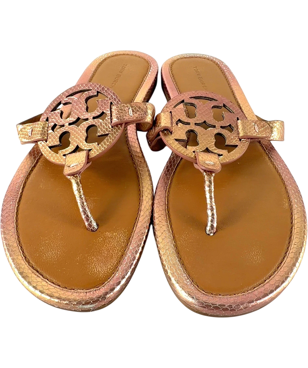 Tory Burch Miller Sandal Pink US8 UK 5.5/6 — Front (both, face on)