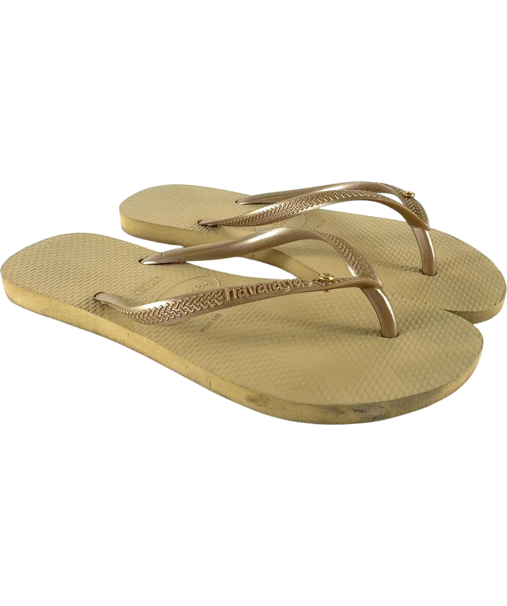 Havaianas gold Slim Flip-Flops, size UK 5 EU 38 👠 — front
