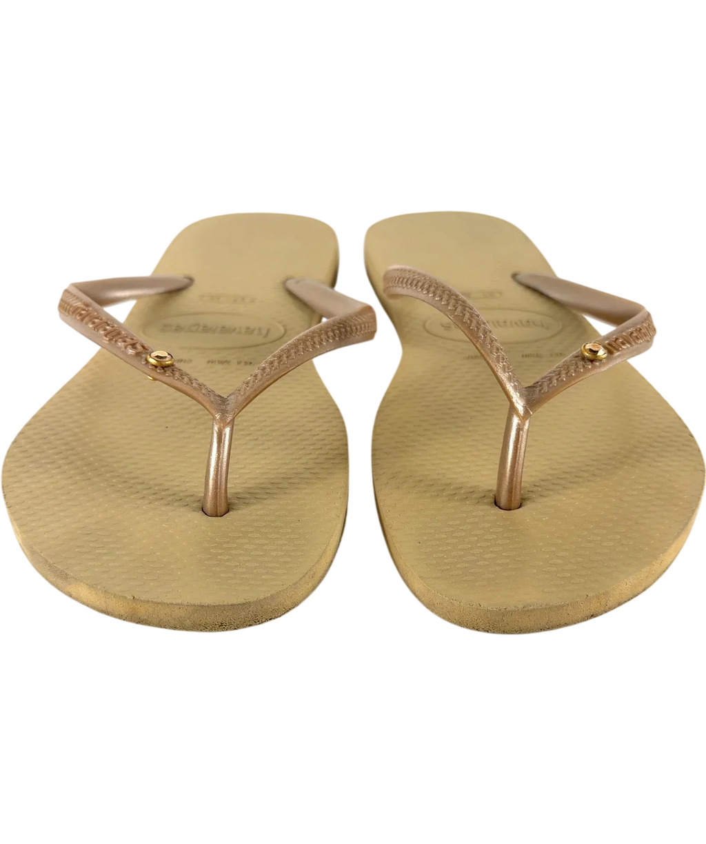 Havaianas gold Slim Flip-Flops, size UK 5 EU 38 👠 — detail