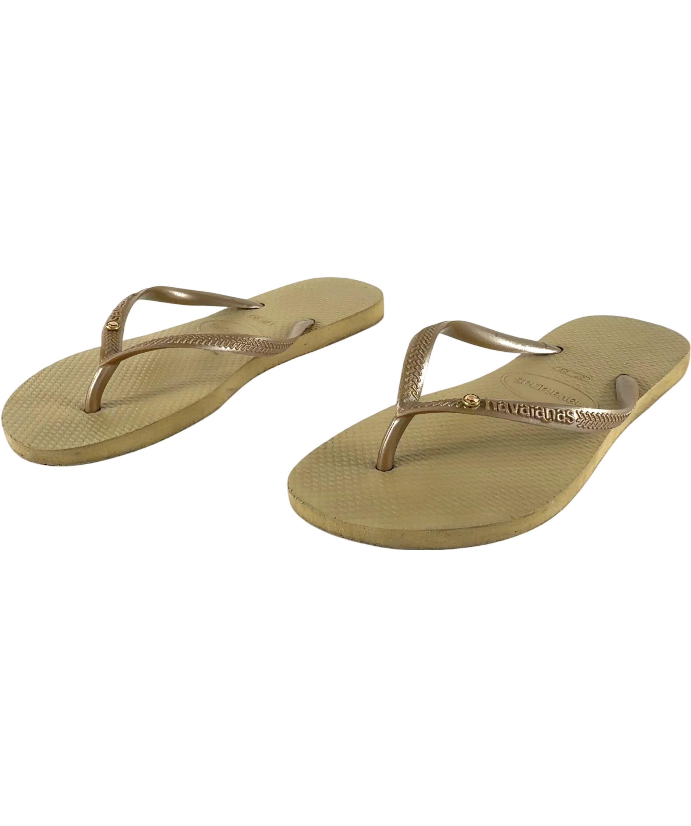 Havaianas gold Slim Flip-Flops, size UK 5 EU 38 👠 — label