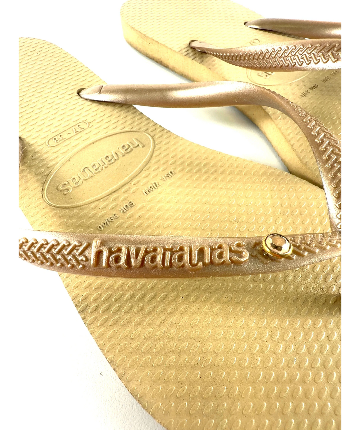 Havaianas Slim Flip-Flops Metallic UK 5 — Brand