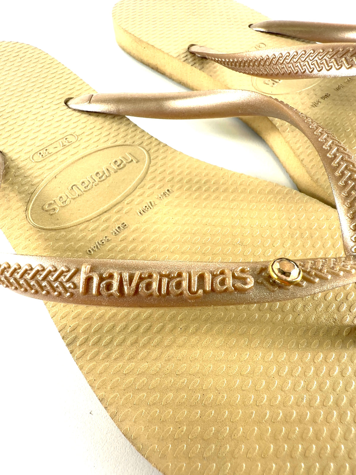 Havaianas gold Slim Flip-Flops, size UK 5 EU 38 👠 — care label
