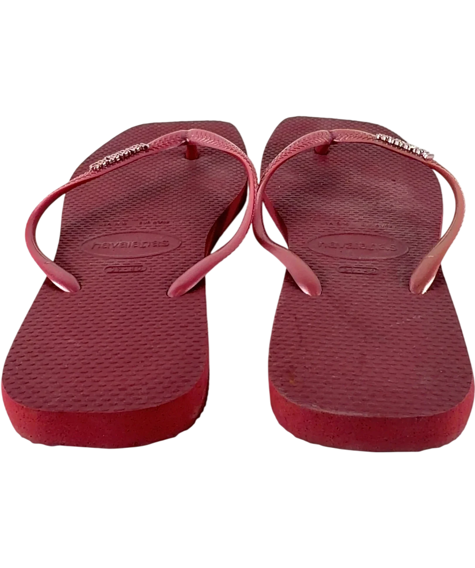 Havaianas burgundy Slim Logo Metallic, size UK 6 EU 39 👠 — back