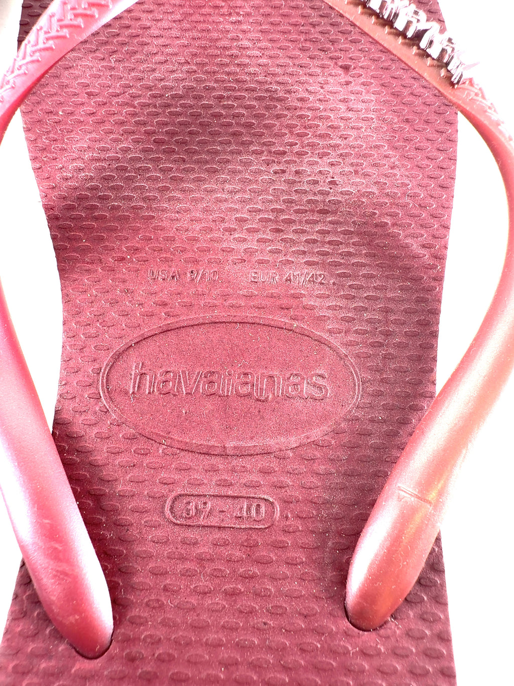 Havaianas burgundy Slim Logo Metallic, size UK 6 EU 39 👠 — additional view