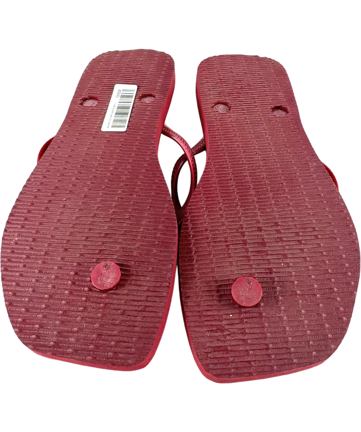 Havaianas Slim Logo Metallic Red Flip Flops UK 6 EU 39 — Sole