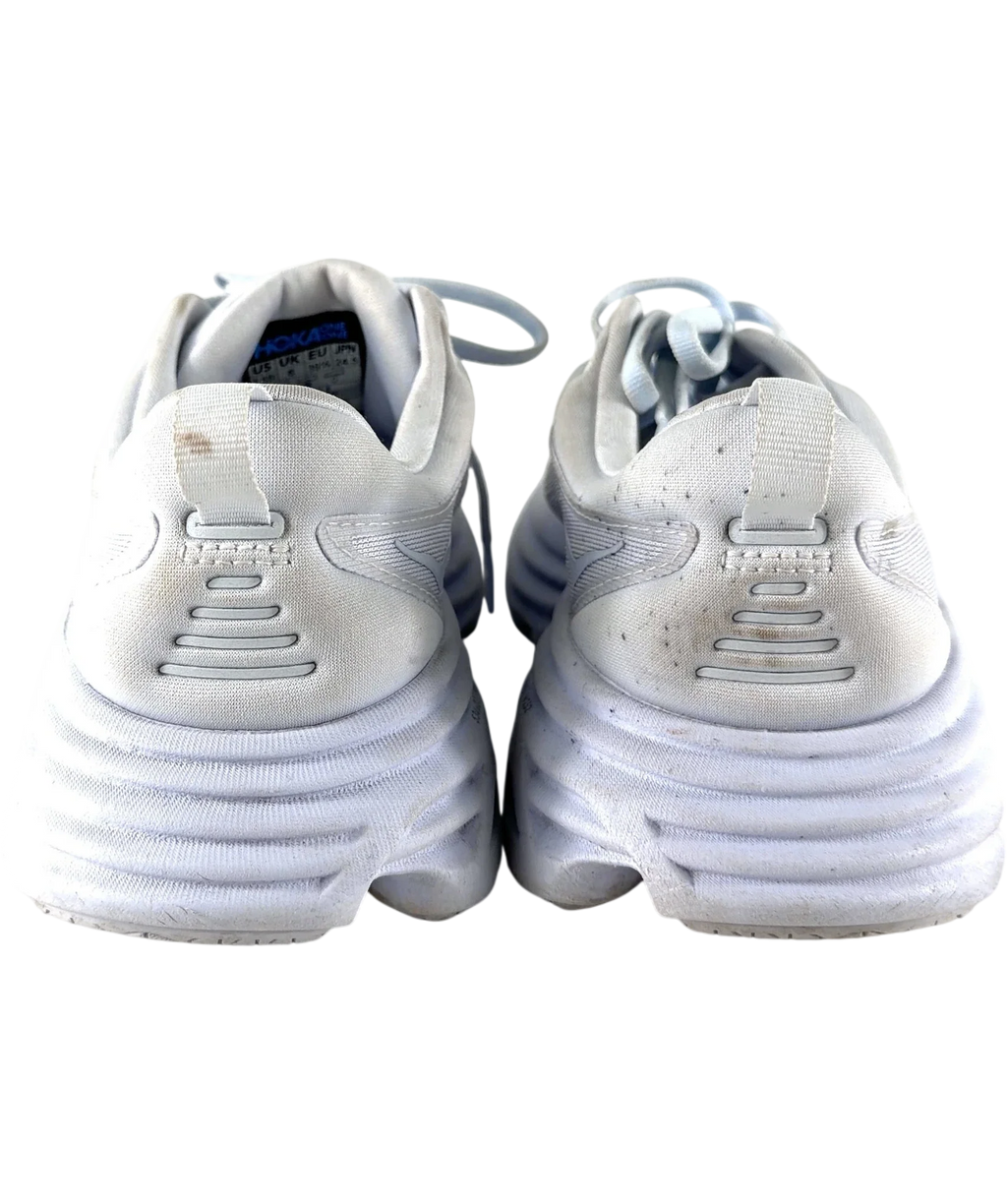 Hoka One One Womens Bondi 8 Sneakers White UK 6 — Back