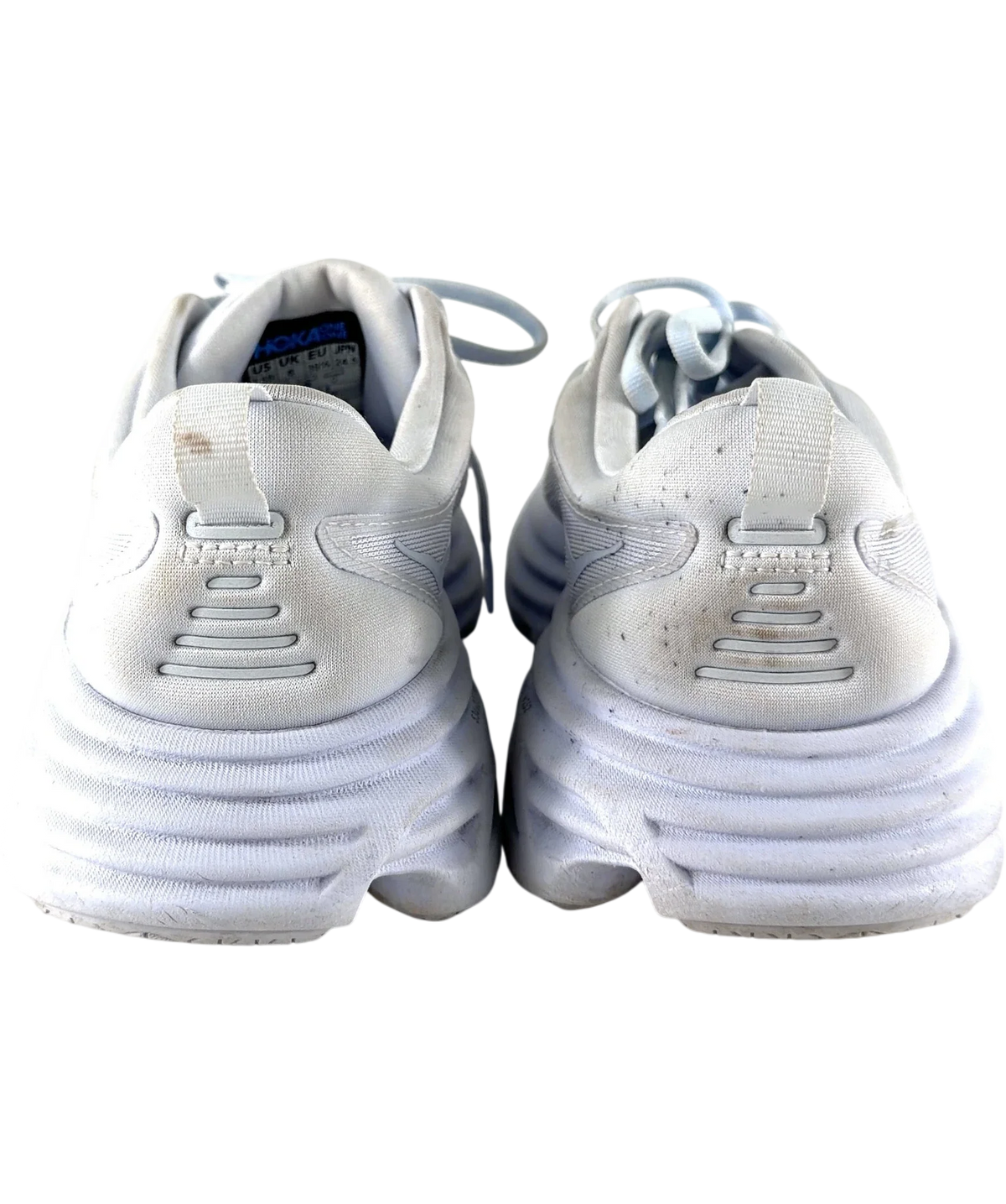 Hoka One One Womens Bondi 8 Sneakers White UK 6 — Back