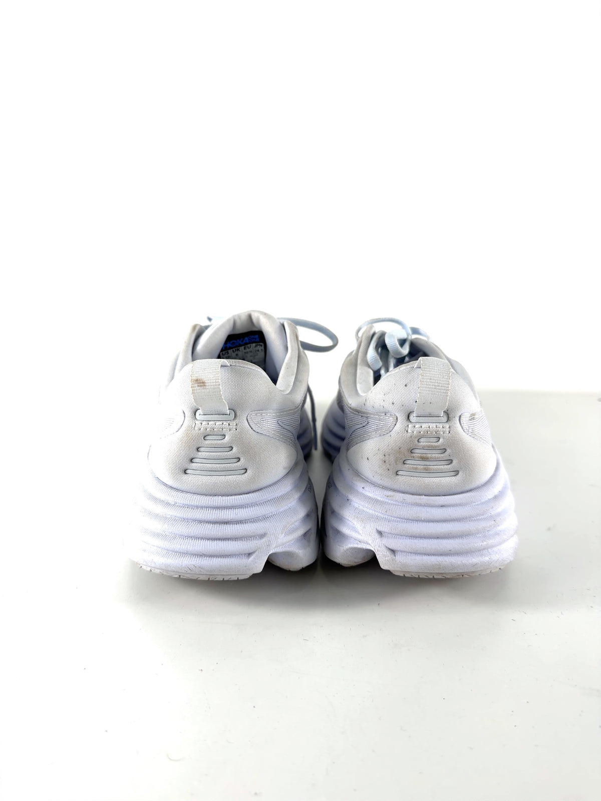 Hoka One One White Women's Bondi 8, size UK 6 — back
