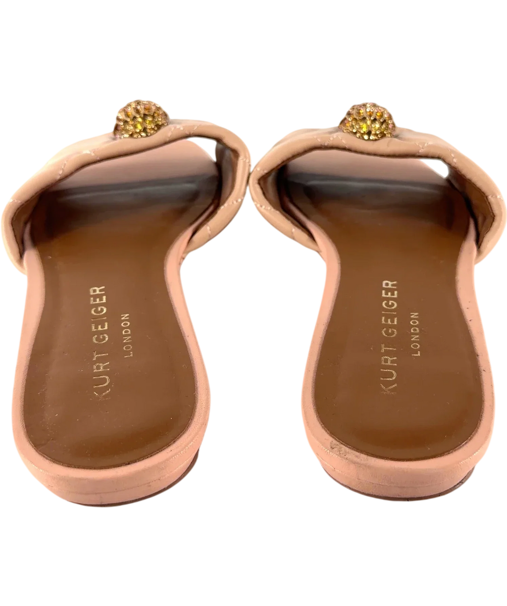 Kurt Geiger nude Kensington Flat Sandal, size UK 6 EU 39 👠 — back