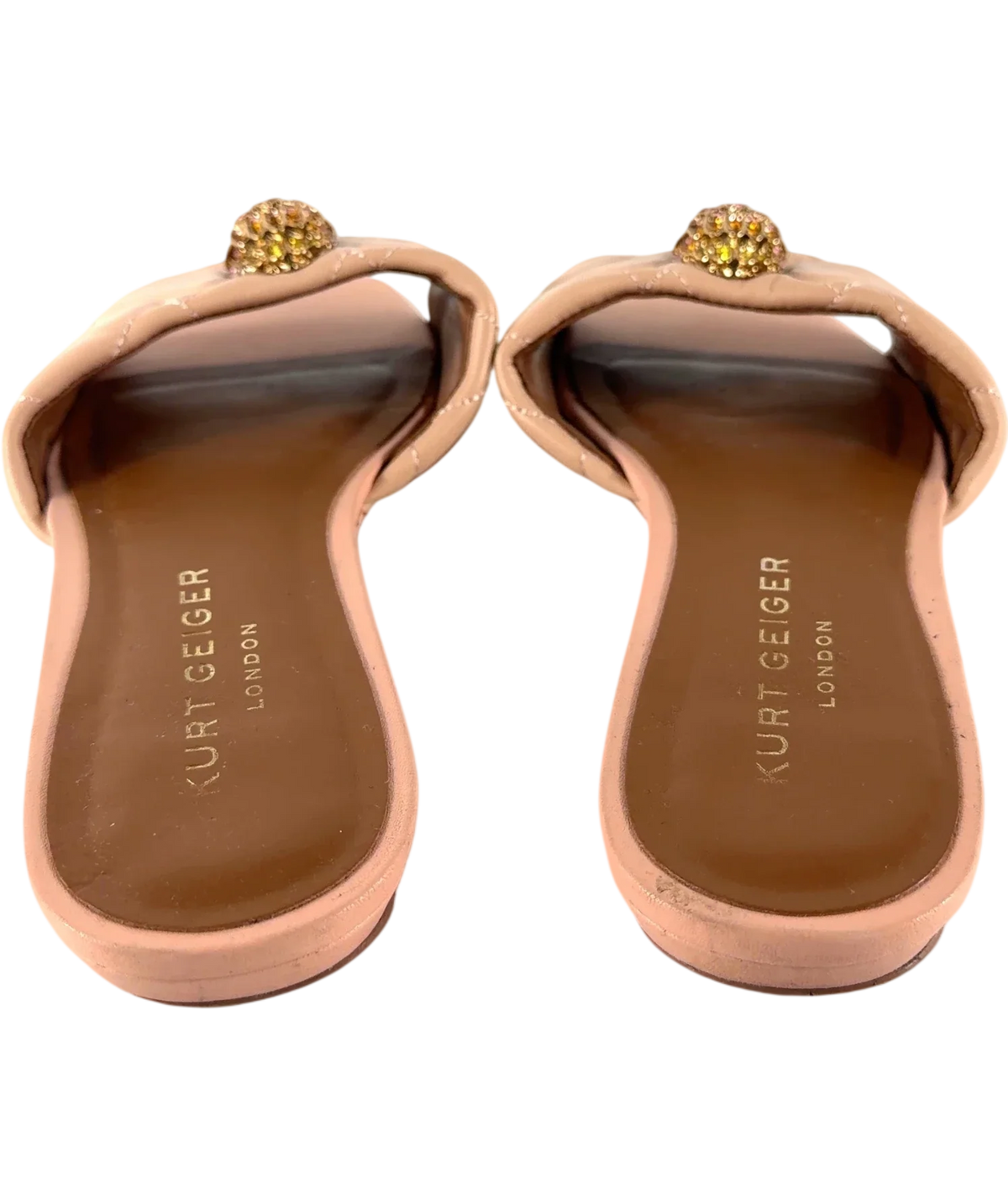 Kurt Geiger nude Kensington Flat Sandal, size UK 6 EU 39 👠 — back