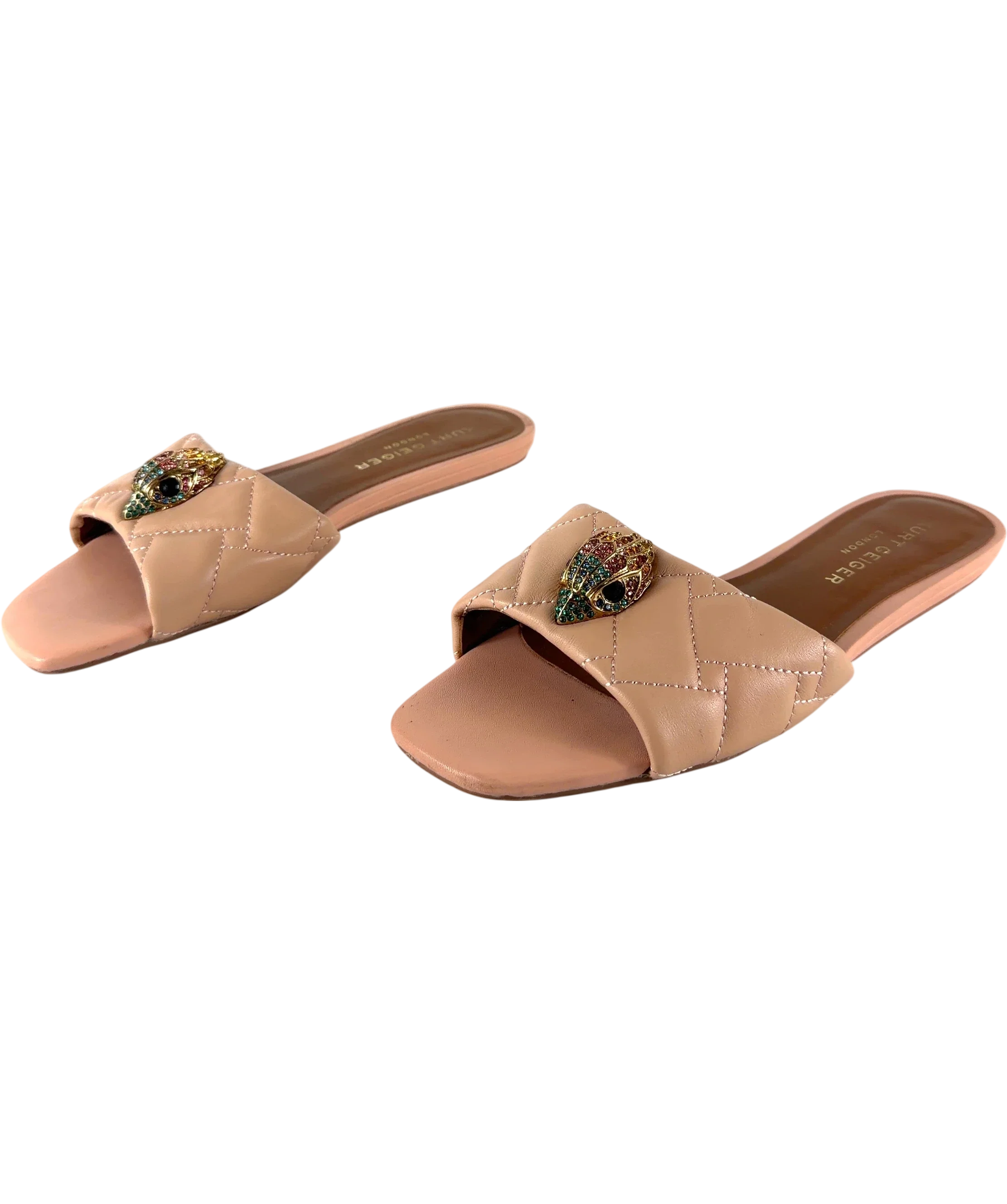 Kurt Geiger nude Kensington Flat Sandal, size UK 6 EU 39 👠 — label