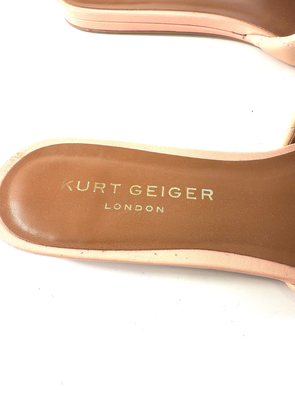 Kurt Geiger nude Kensington Flat Sandal, size UK 6 EU 39 👠 — care label