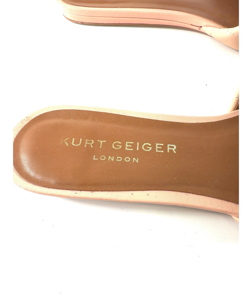 Kurt Geiger Kensington Flat Sandal NUDE BEIGE UK 6 — Brand