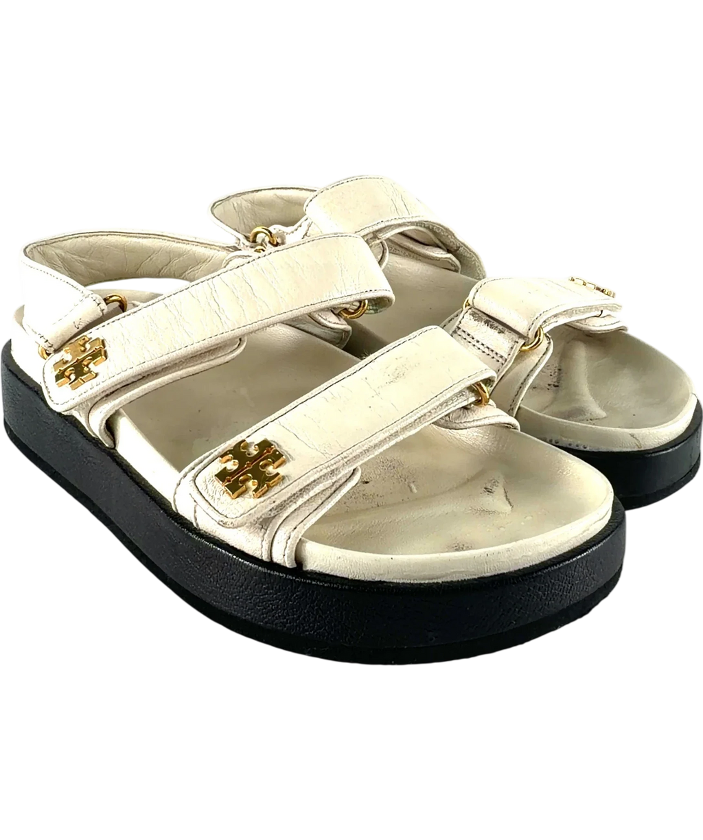 Tory Burch White Kira Sport Sandal, size UK 5.5 EU 38.5 👠 — front