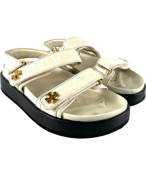 Tory Burch Kira Sport Sandal White UK 5.5 EU 38.5